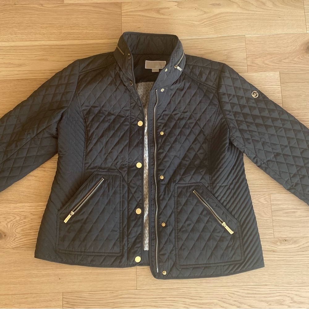 Michael Kors Black Puffer Jacket Lightweight Quilted